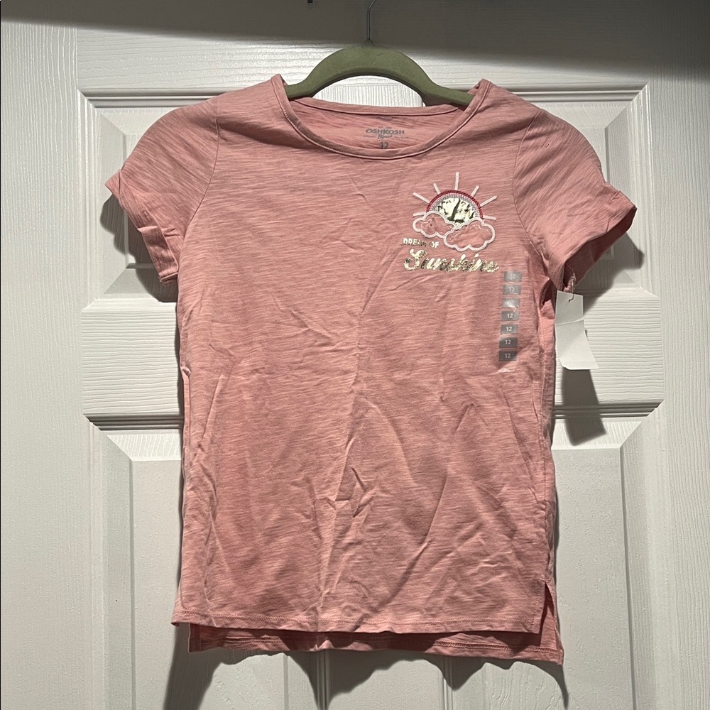2 piece set OshKosh B'gosh Light Pink Sunshine Tee and heart pants